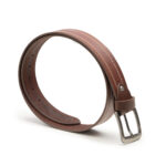 Classic Dark Brown Leather Belt For Men